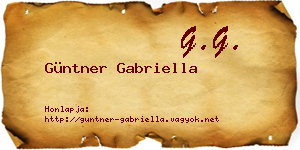 Güntner Gabriella névjegykártya
